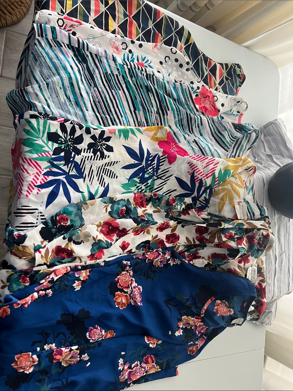 Mixed Floral and Patterned Women's short sleeve blouses - Colorful Print Bundle